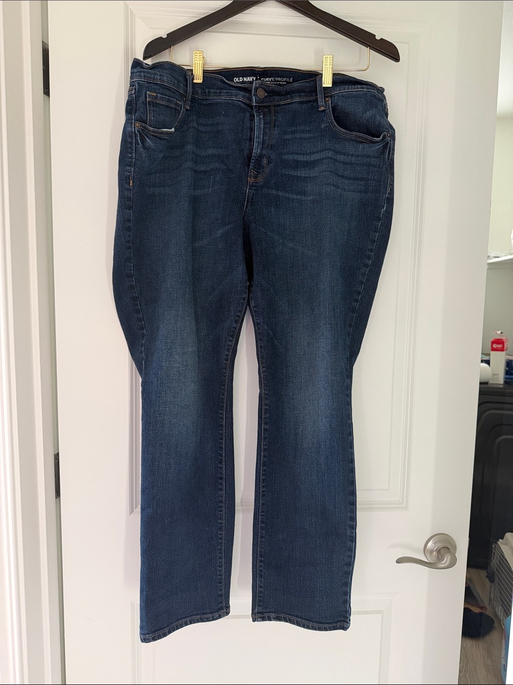 Old Navy Dark Indigo Straight-Leg Women's Jeans